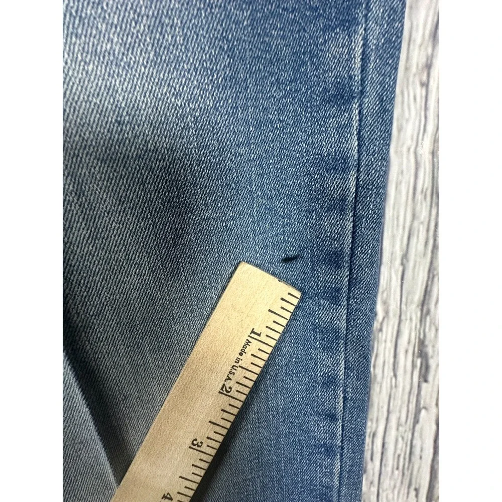 True Religion Ricky Relaxed Straight Jeans Mens 34 Stretch Flap‎ Pockets Blue
